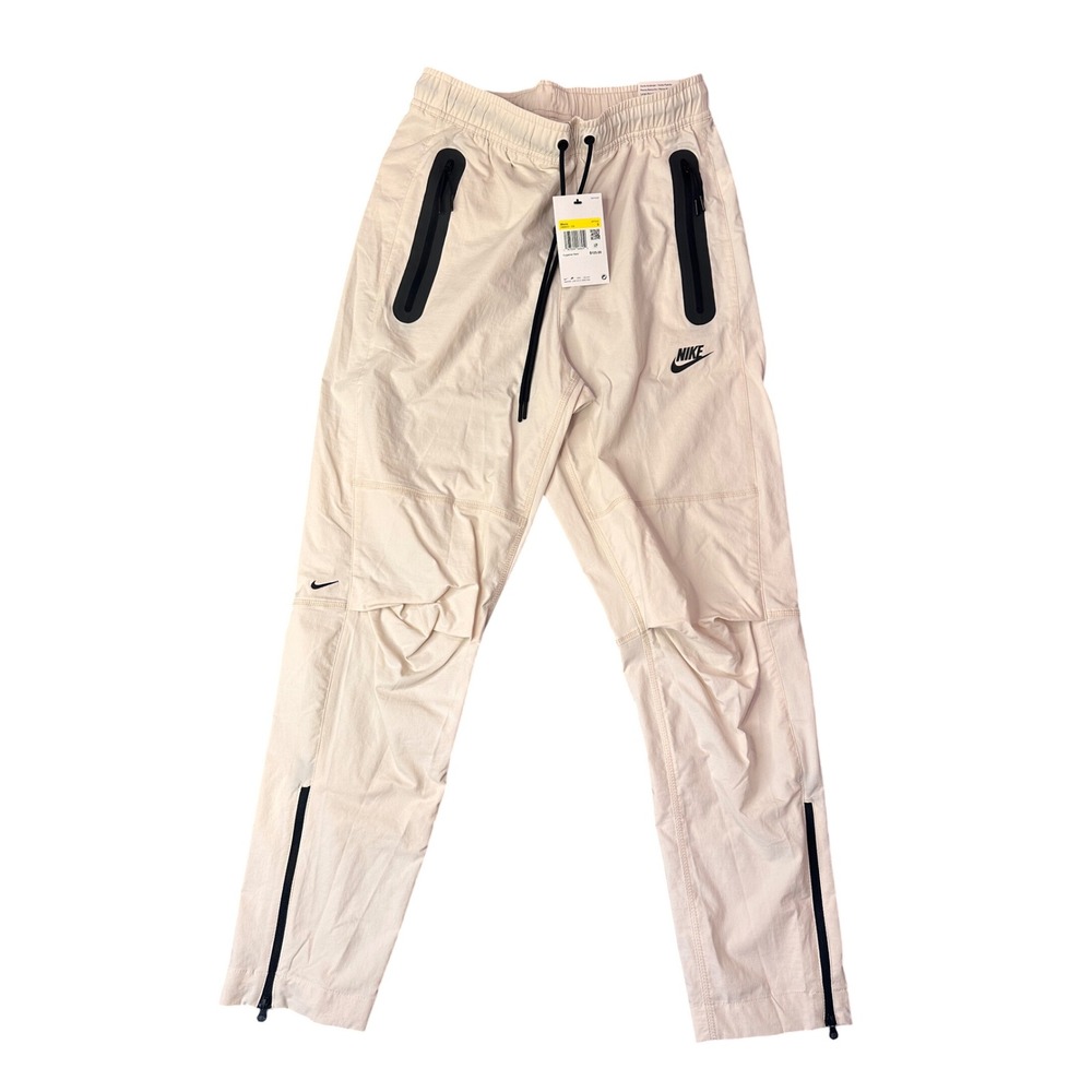 Nike Tech Woven Tapered Leg Pants Mens Small Light Bone Beige HM8241-104 NEW